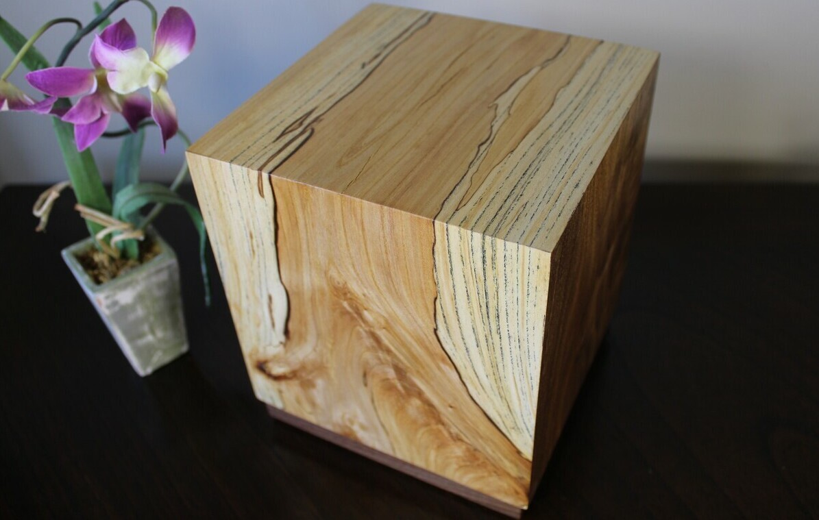 Spalted Elm Wooden Cremation Urn Spalted Elm Wooden Cremation Urn